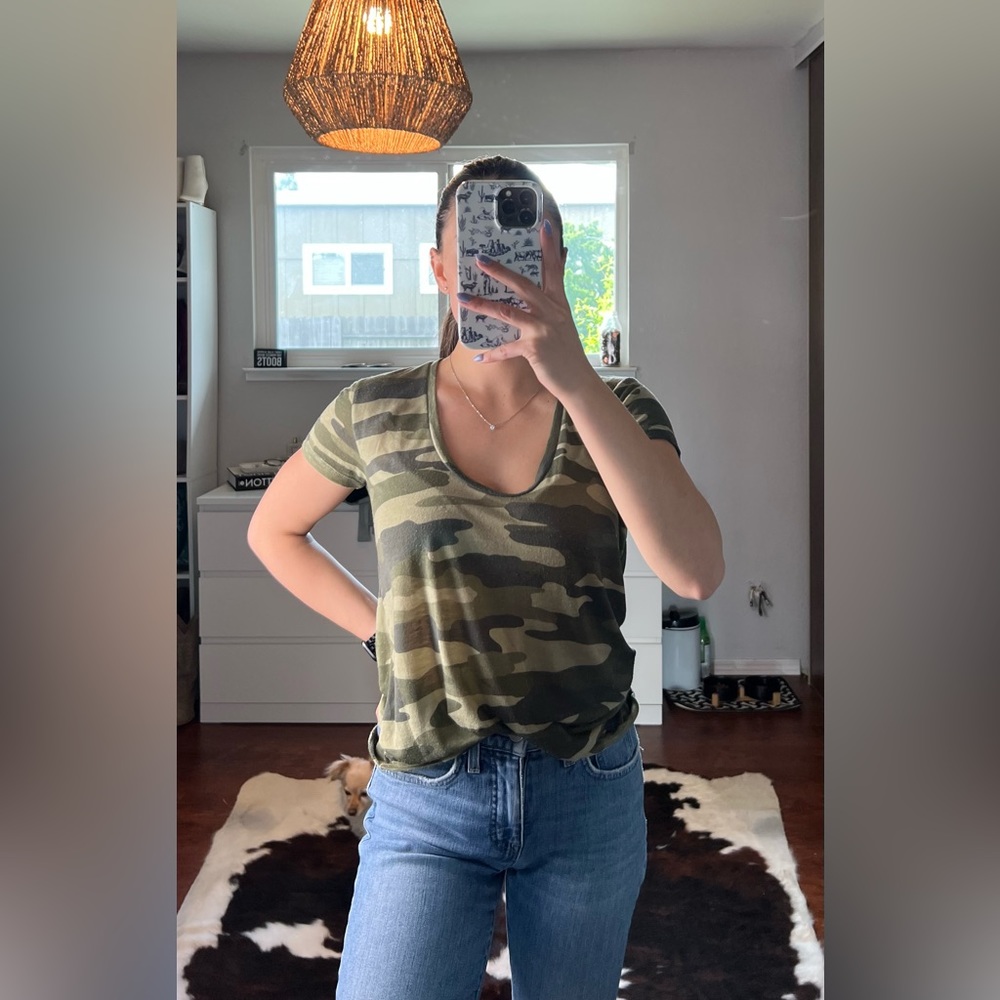 Green Camo Lucky Brand t shirt